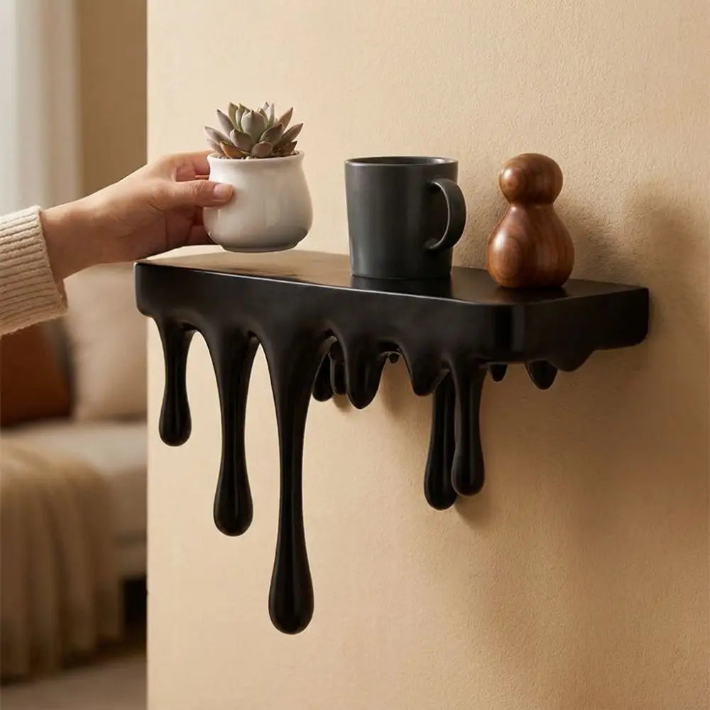 Repisa de pared con efecto derretido