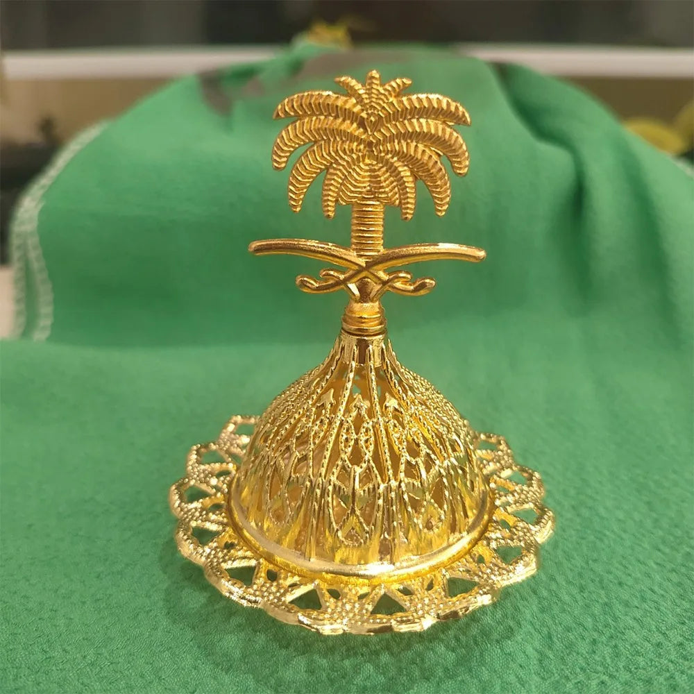 Incensario decorativo dorado