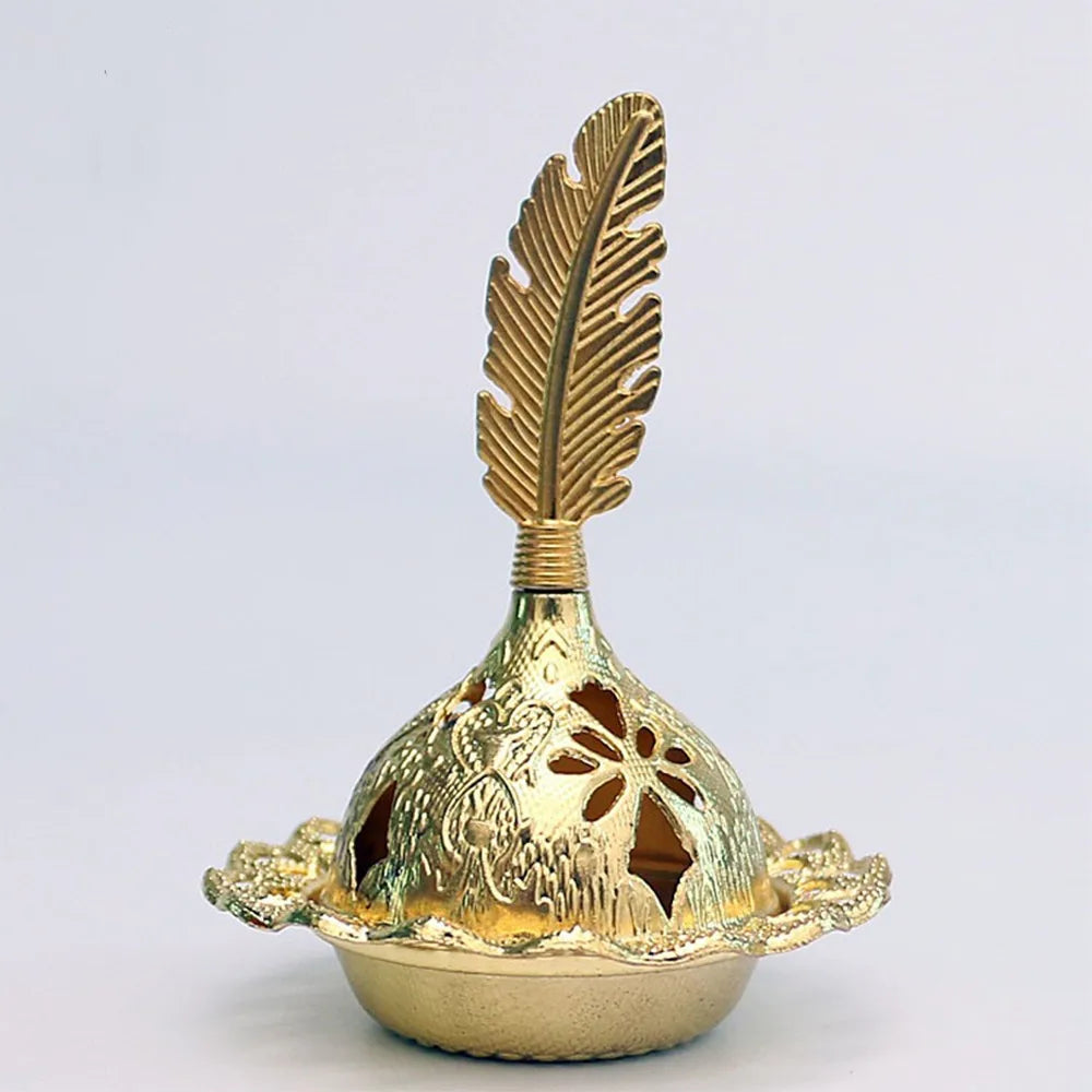 Incensario decorativo dorado