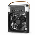 Ventilador portátil negro con asa