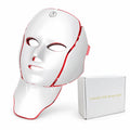 Máscara LED blanca para rostro y cuello con caja