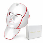 Máscara LED blanca para rostro y cuello con caja