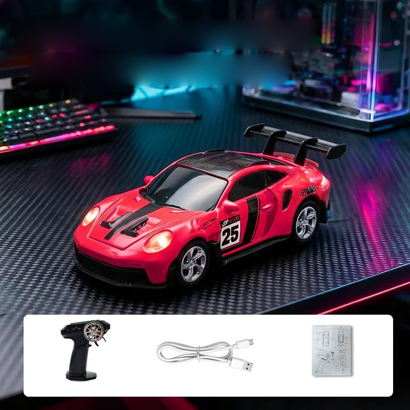 Mini auto de control remoto 1:64 con luces · 911 Rojo · sin caja