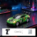 Mini auto de control remoto 1:64 con luces · 911 Verde · sin caja