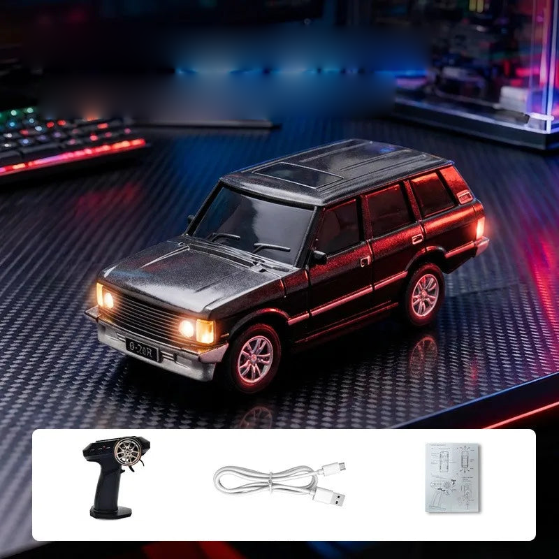 Mini auto de control remoto 1:64 con luces · Negro modelo 1 · sin caja
